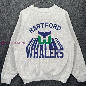 80’S Hartford Whalers T Shirt Collection Tee Sweatshirt Grey